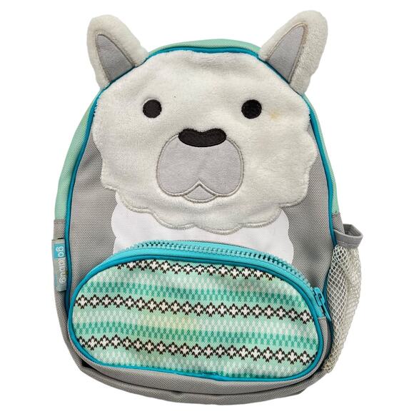 Preschool Kindergarten Backpack Fuzzy Puppy Kitty Bear Canvas Buckle Straps Mesh - Picture 1 of 9